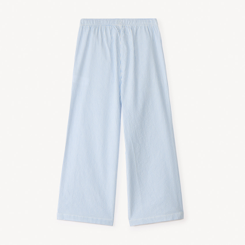 Pantalon large en toile rayée pour fille 