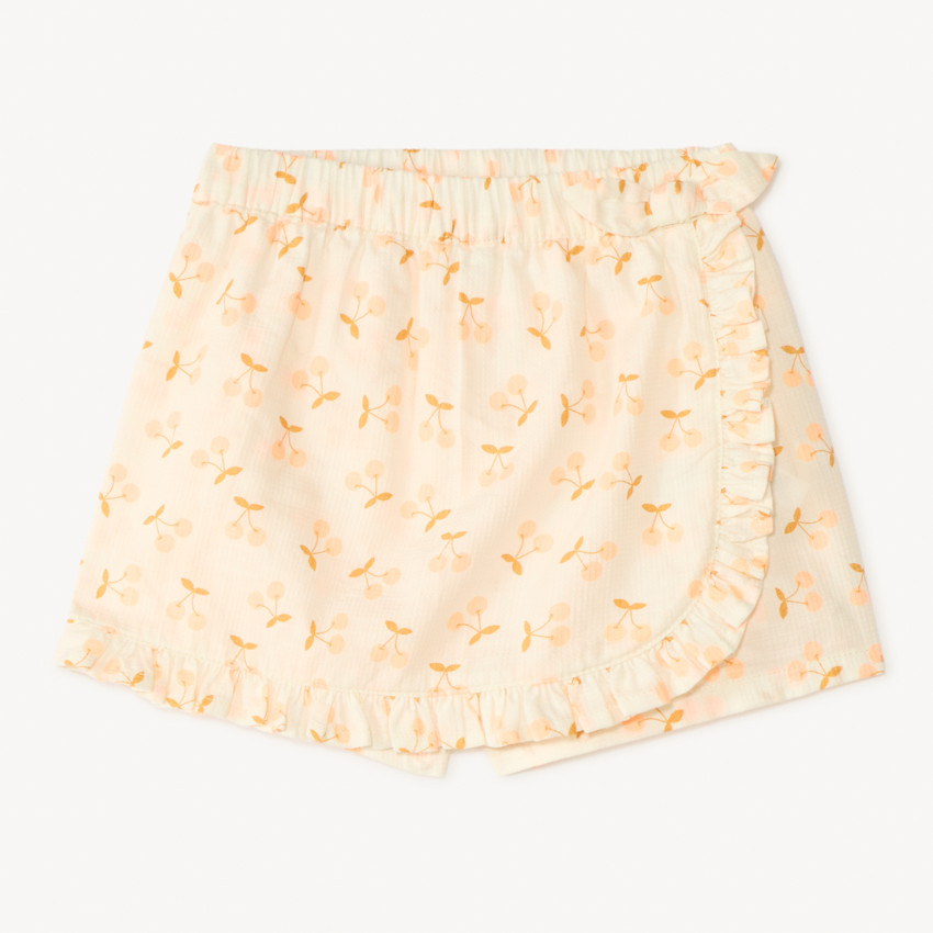 Jupe-short motif cerise pour bébé fille  