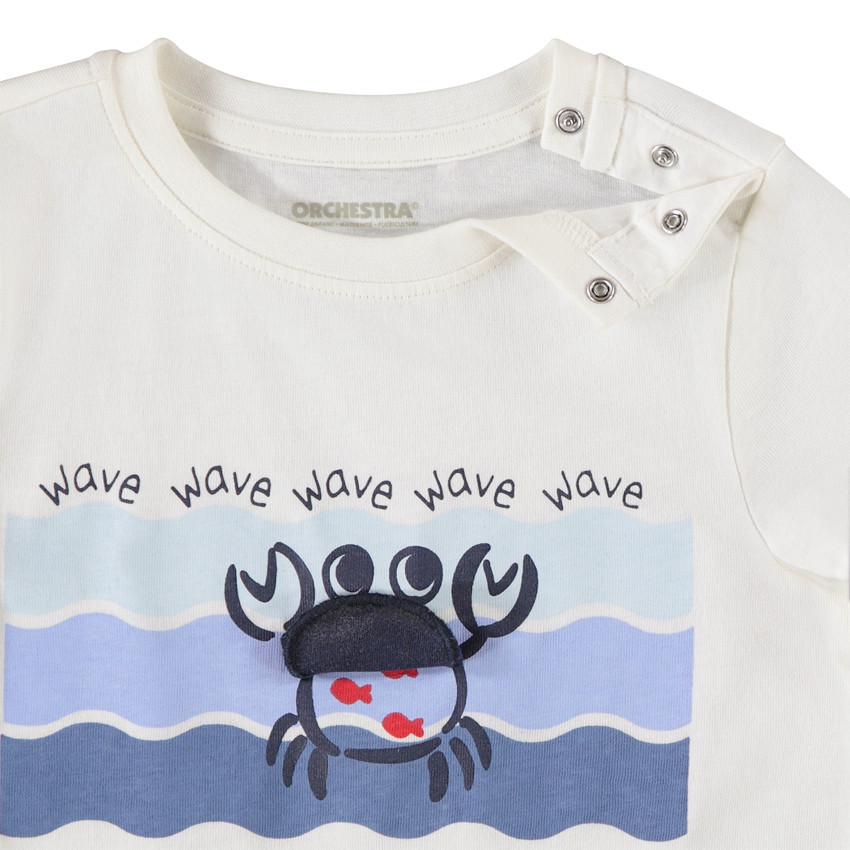 T-shirt manches courtes à flap 3D ludique pour bébé garçon 