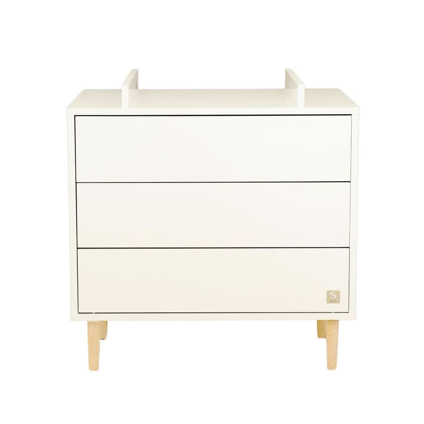Commode 3 tiroirs Paloma blanc 