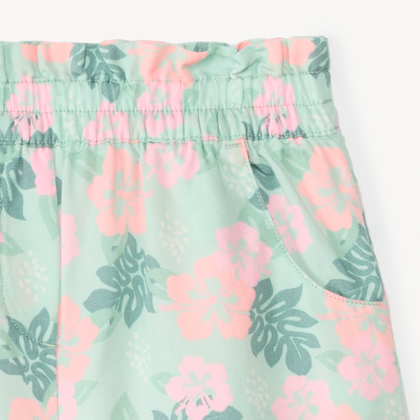 Short en tissu imprimé fantaisie pour fille 