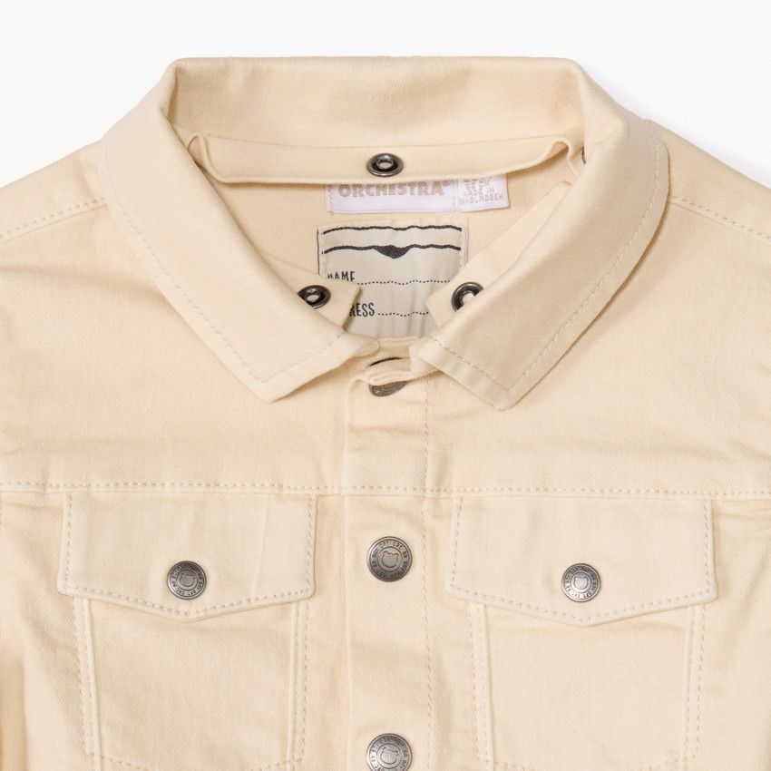 Veste en jean à capuche amovible pour bébé garçon 