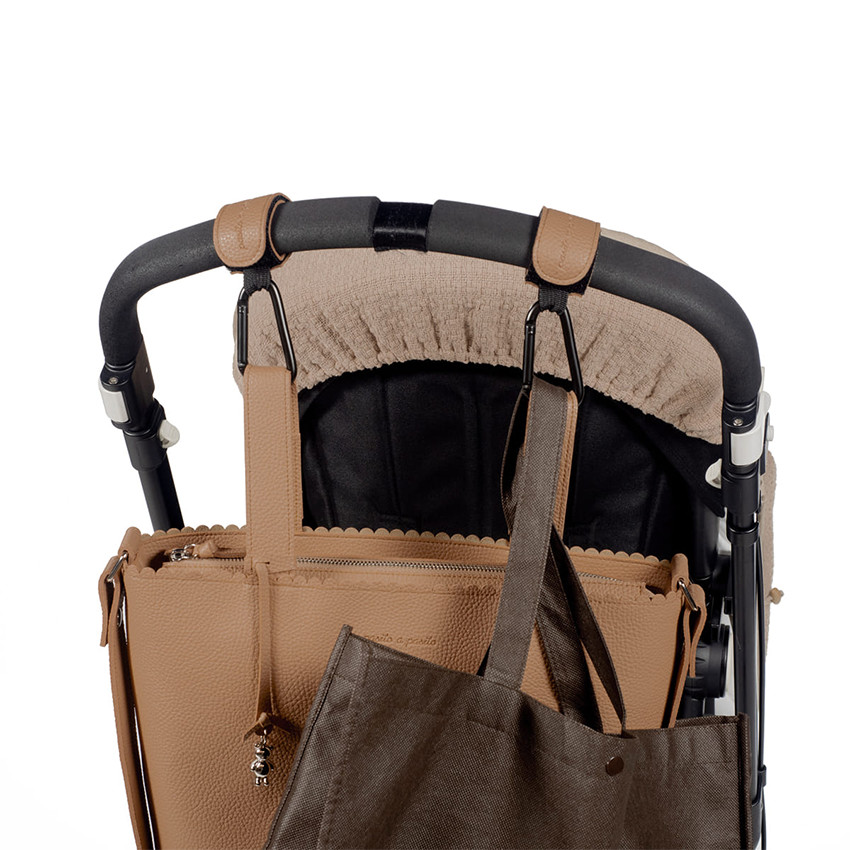 Lot de 2 crochets Icon pour poussette Caramel 