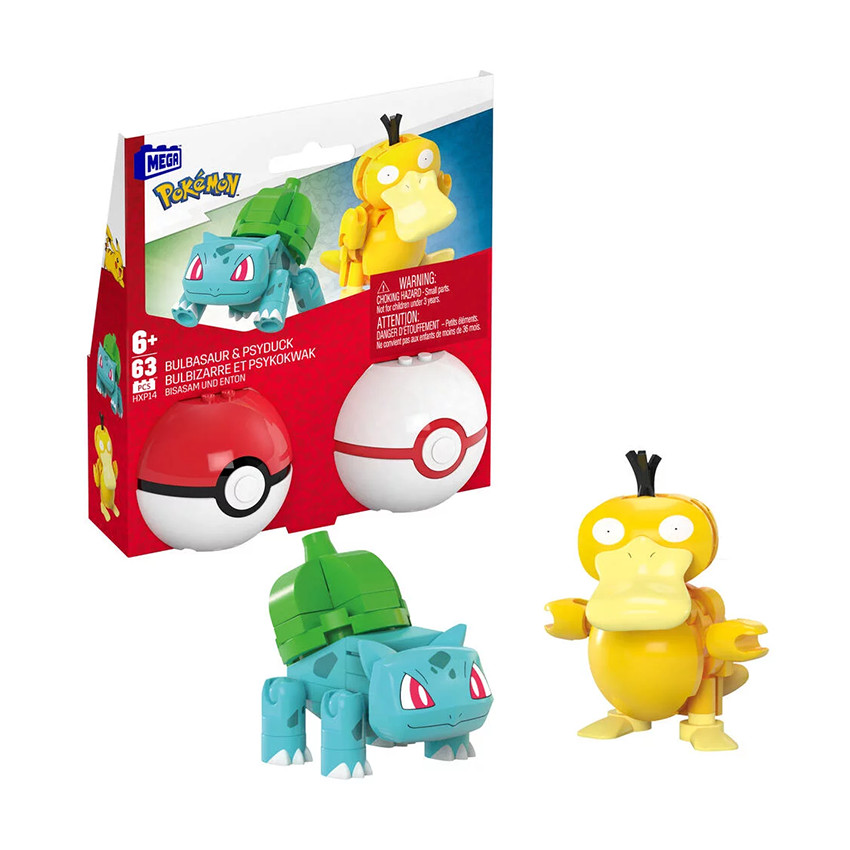 Coffret de 2 Poké Balls avec Pokémon à construire (coffret aléatoire) 