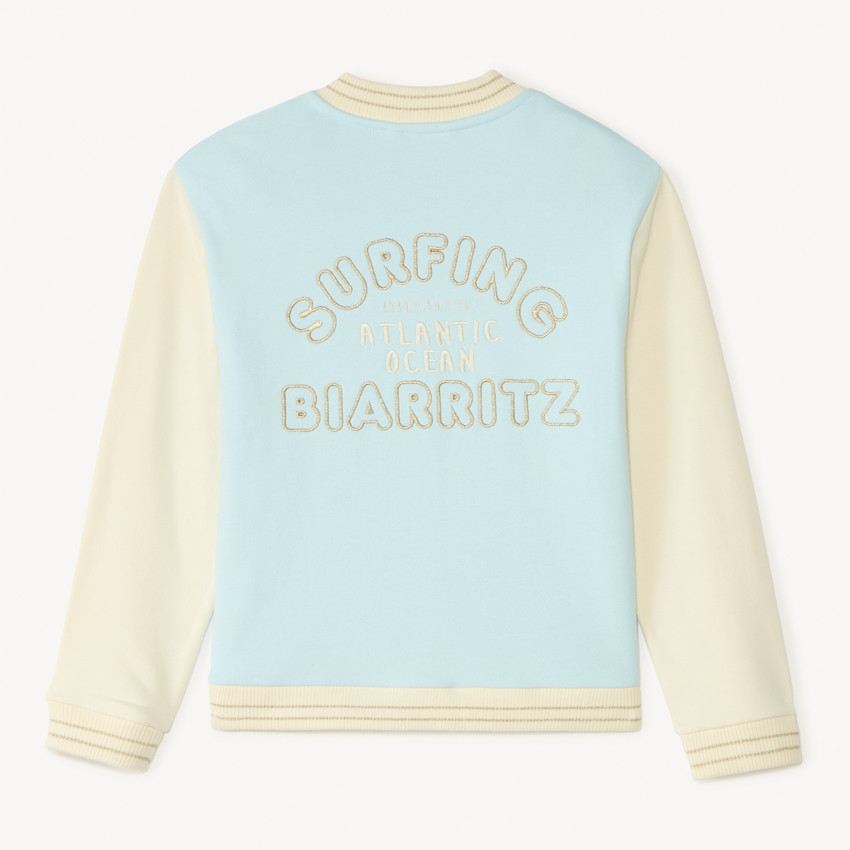 Veste teddy avec inscription 3D pour fille 