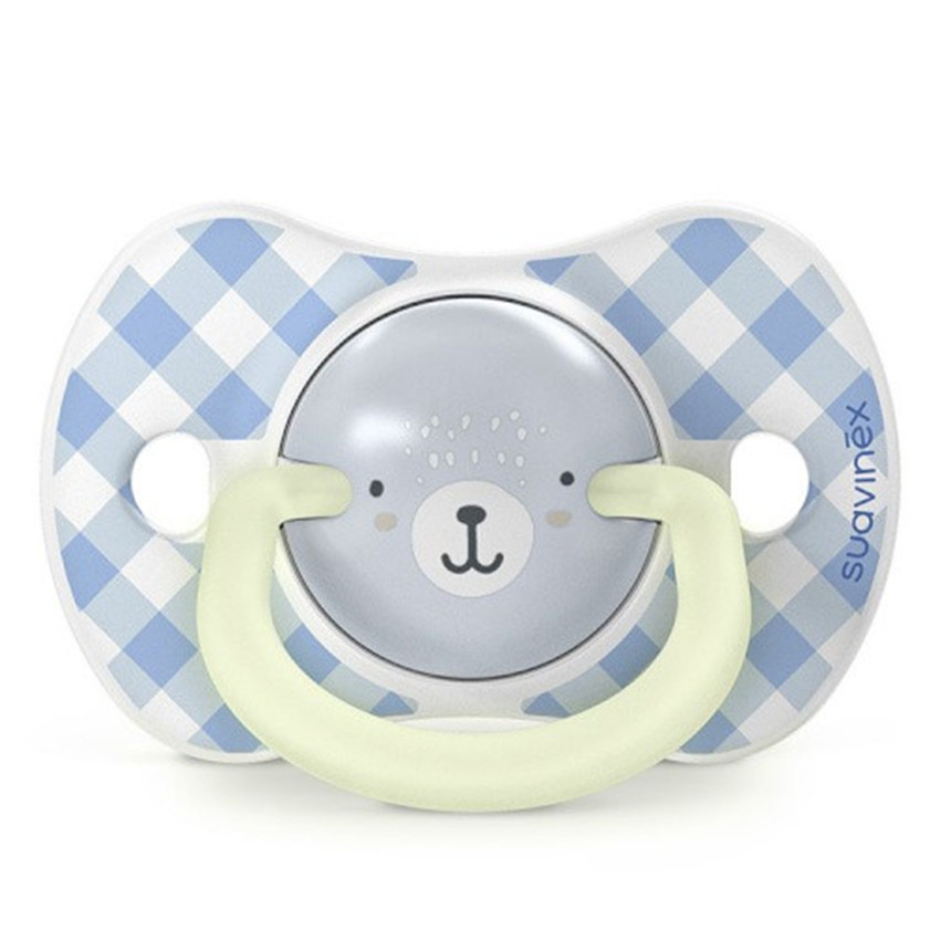 Lot de 2 sucettes 0-6m Jour & Nuit Bleu 