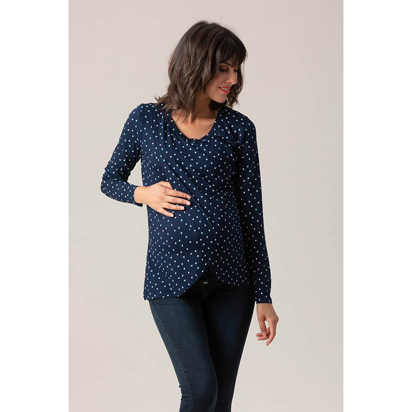 Tunique manches longues à motif graphique 