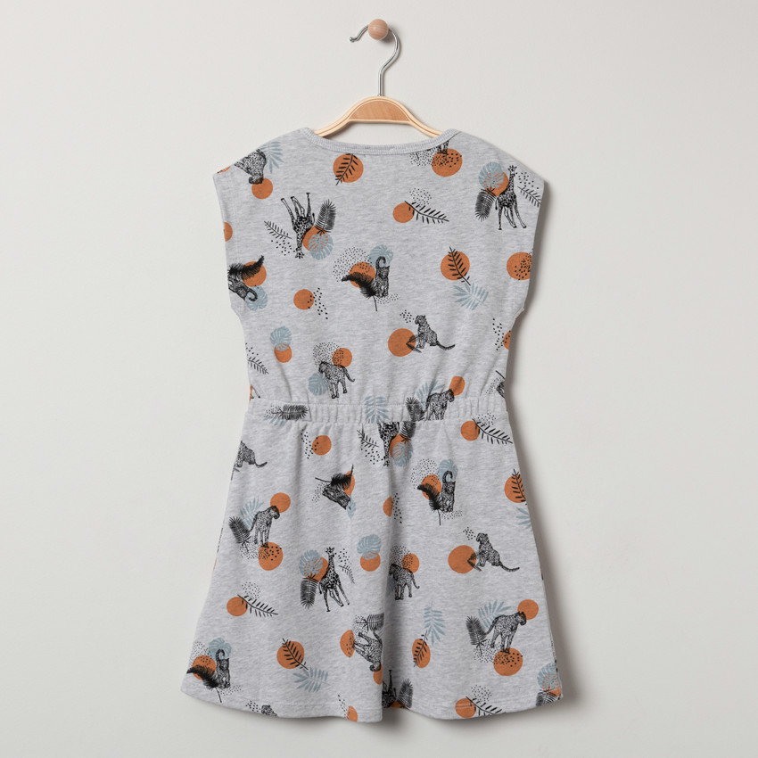 Robe en jersey sans manches imprimée léopards 