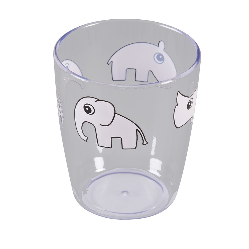 Verre transparent Yummy - Contour rose 