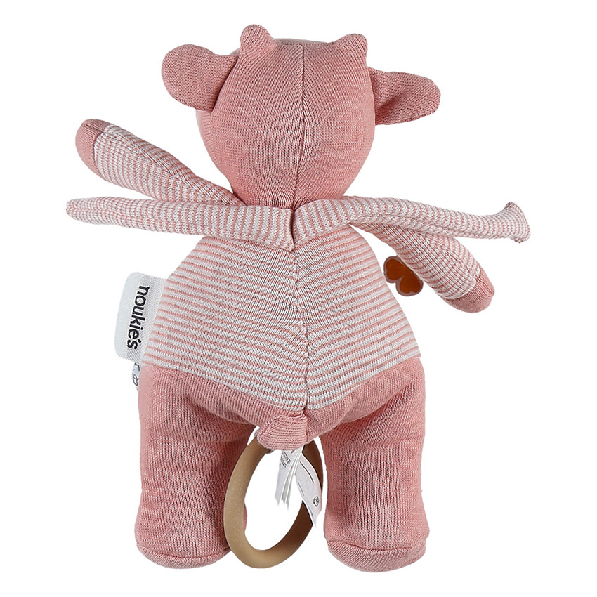 Peluche musicale en coton Lola - Rose  