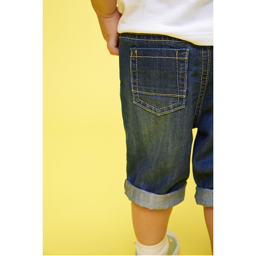 Bermuda en jean effet délavé pour bébé garçon 