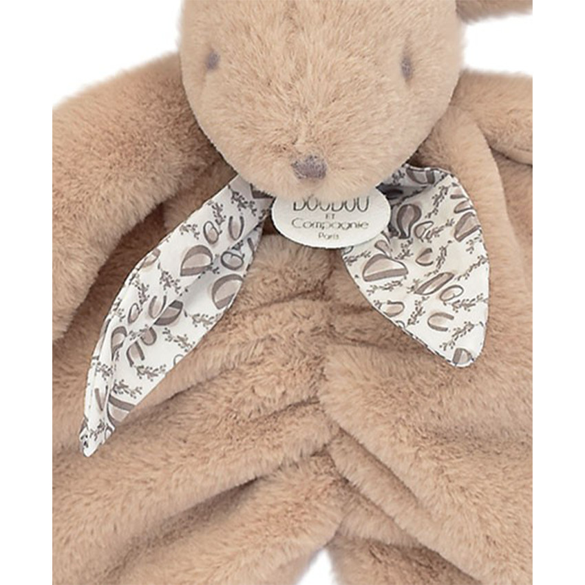Doudou Lapin plat 29cm Beige sable 