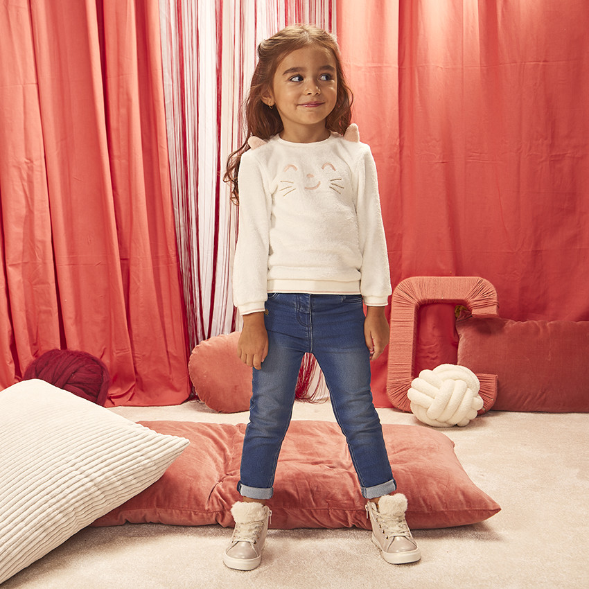 Sweat fantaisie en sherpa pour bébé fille 