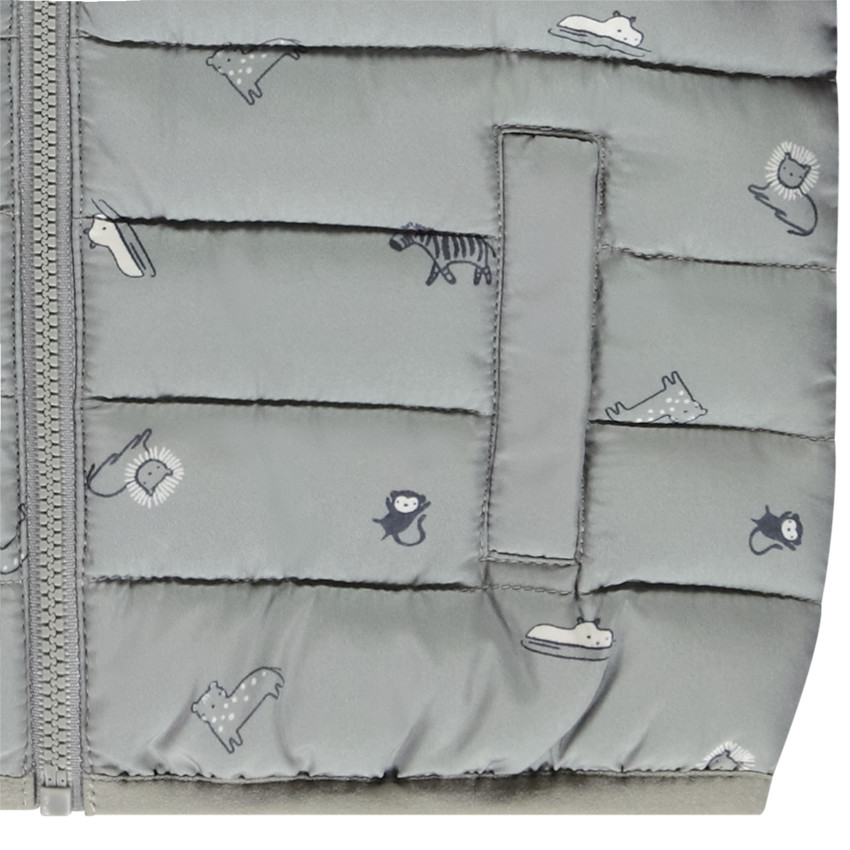 Doudoune matelassée imprimé safari pour bébé garçon 