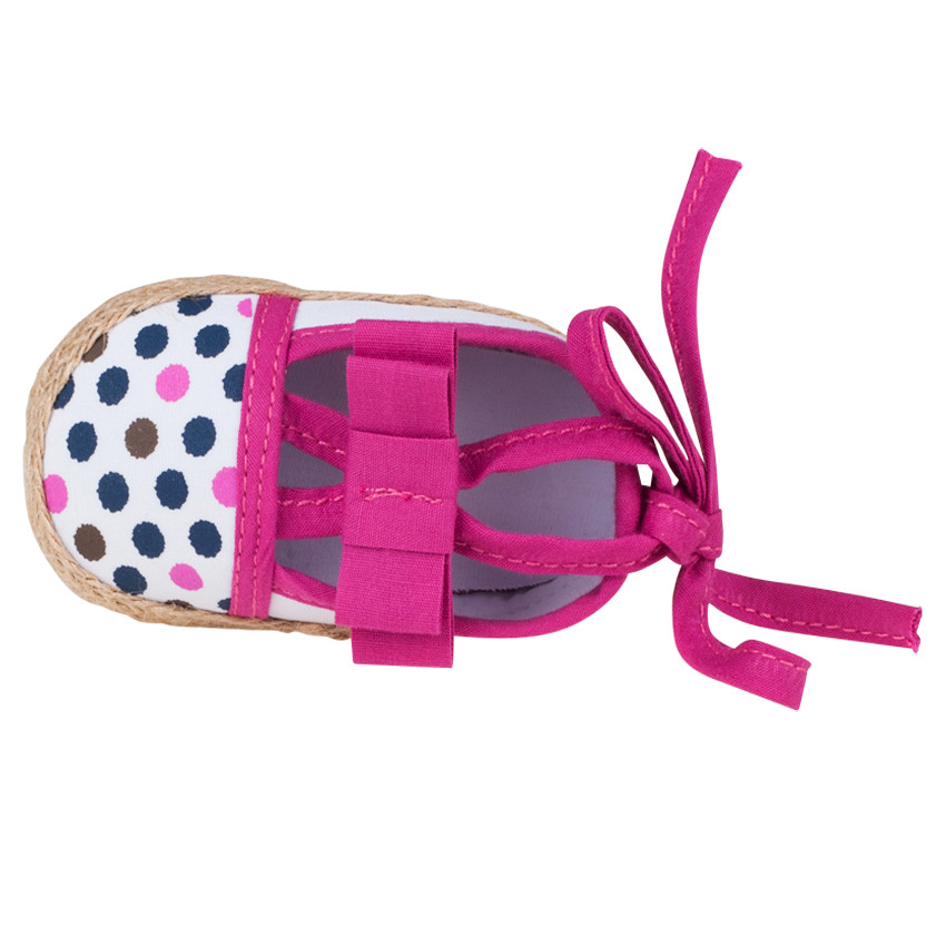 Espadrilles en toile avec noeud et imprimé pois 