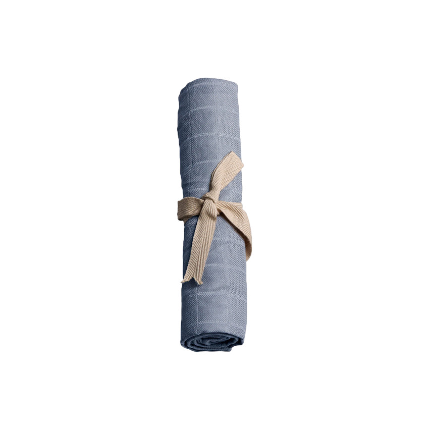 Lange en mousseline de coton - Warm Blue Main Lange en mousseline de coton - Warm Blue