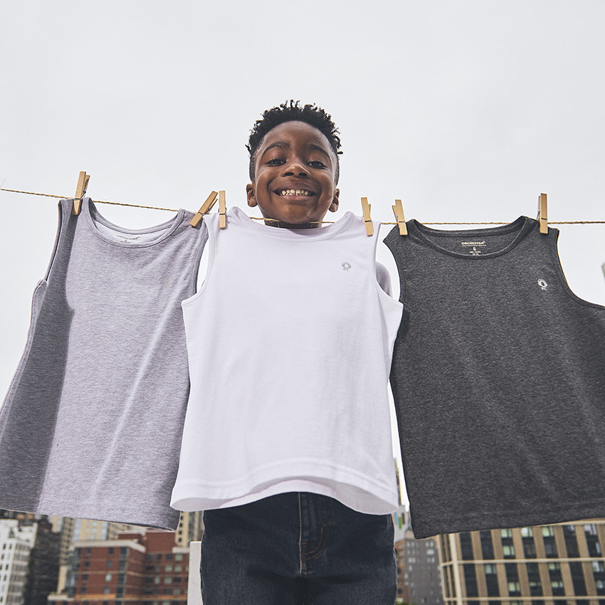 Lot de 3 maillots de corps sans manches unis pour garçon 