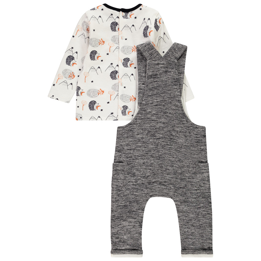 Ensemble avec salopette et t-shirt imprimé pour bébé garçon 