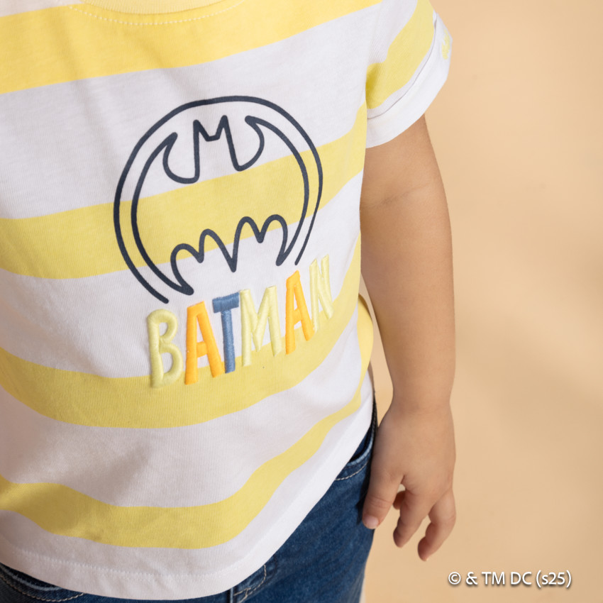 T-shirt manches courtes Batman Warner à broderie pour bébé garçon 