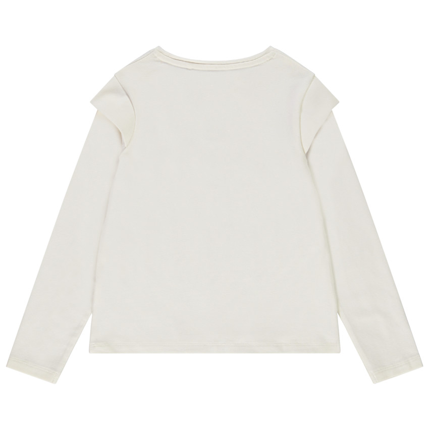 T-shirt manches longues en jersey print chat pour fille 