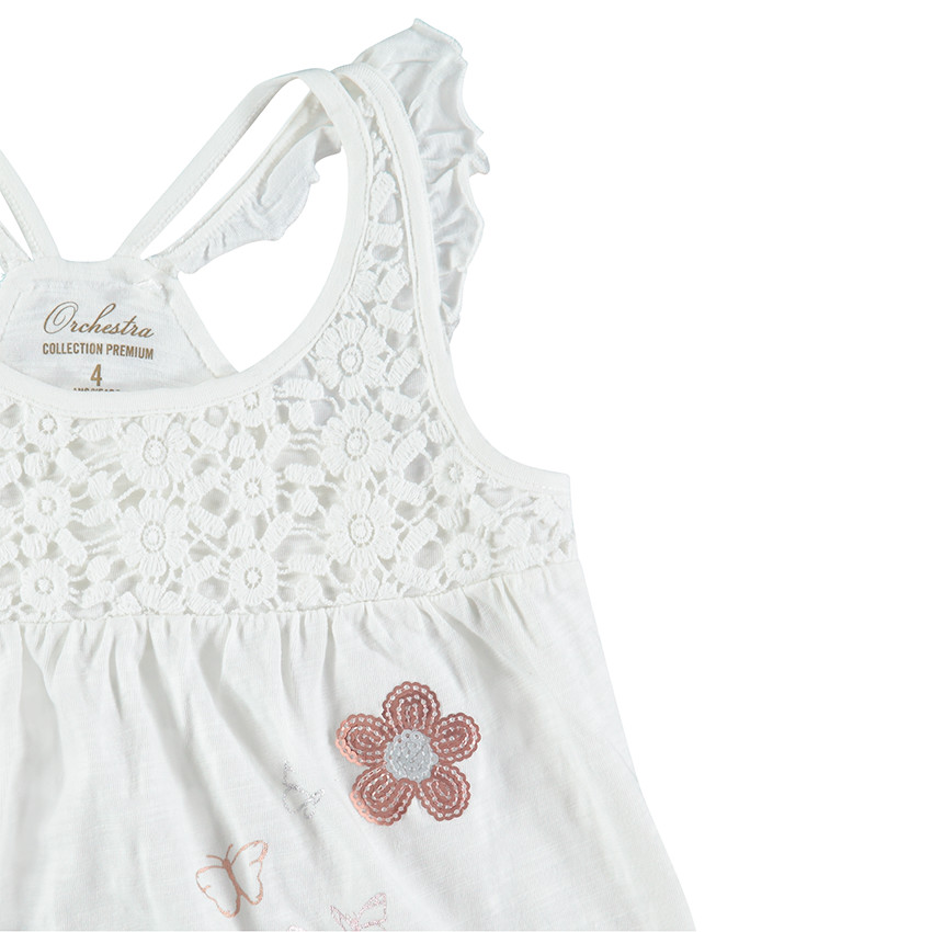 Ensemble avec débardeur print papillons et legging court 