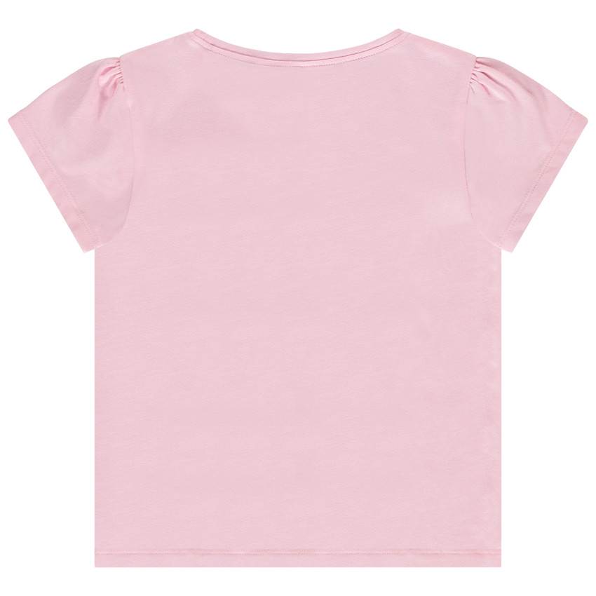 T-shirt manches courtes à fleurs 3D pour fille 