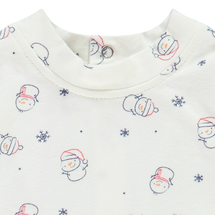 Ensemble 2 pièces motif bonhommes de neige pour bébé garçon 