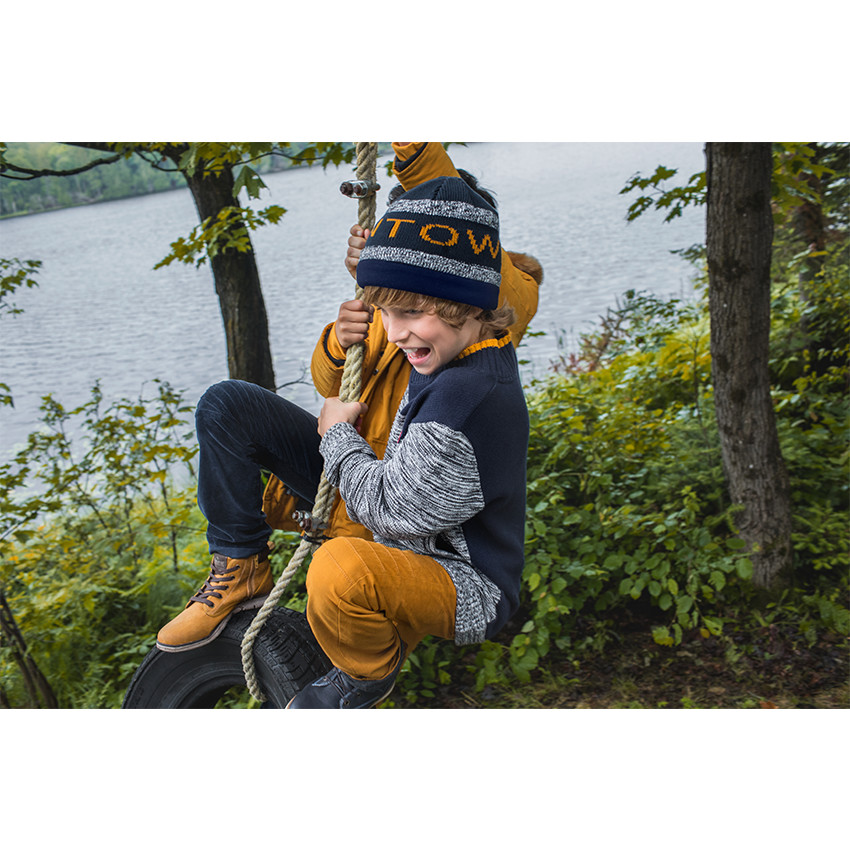 Junior - Pantalon en velours ras uni 