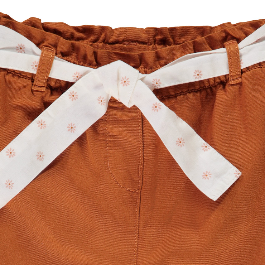 Pantalon en lyocell avec noeud de serrage fantaisie pour bébé fille 