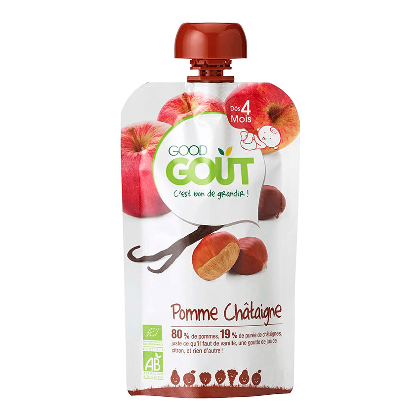 Compote pomme châtaigne vanille bio - 120g Main Compote pomme châtaigne vanille bio - 120g