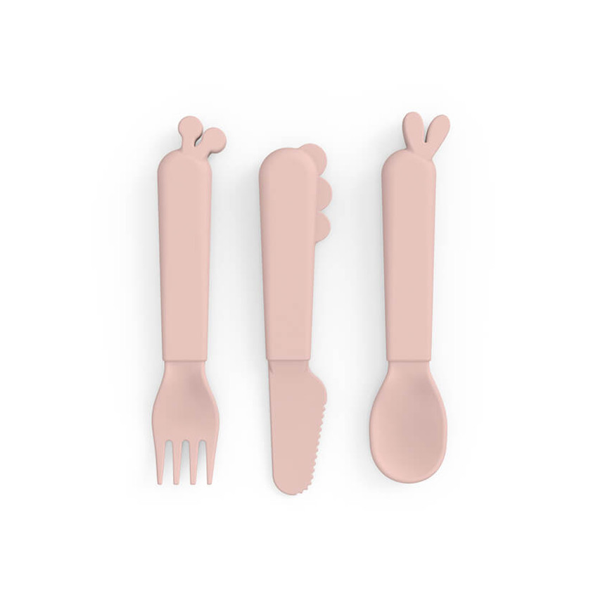 Lot de 3 couverts Kiddish Deer Friends - Rose 