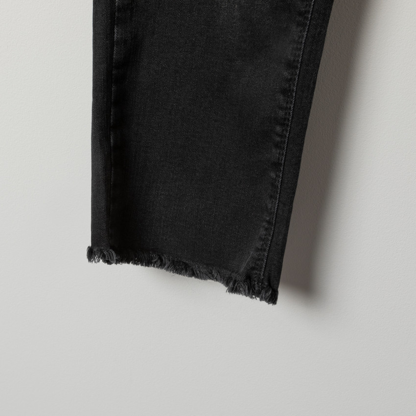 Jean de grossesse effet used à bandeau haut  