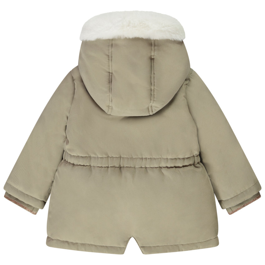Parka Grand Froid 2 en 1 doublée fausse fourrure pour bébé fille 