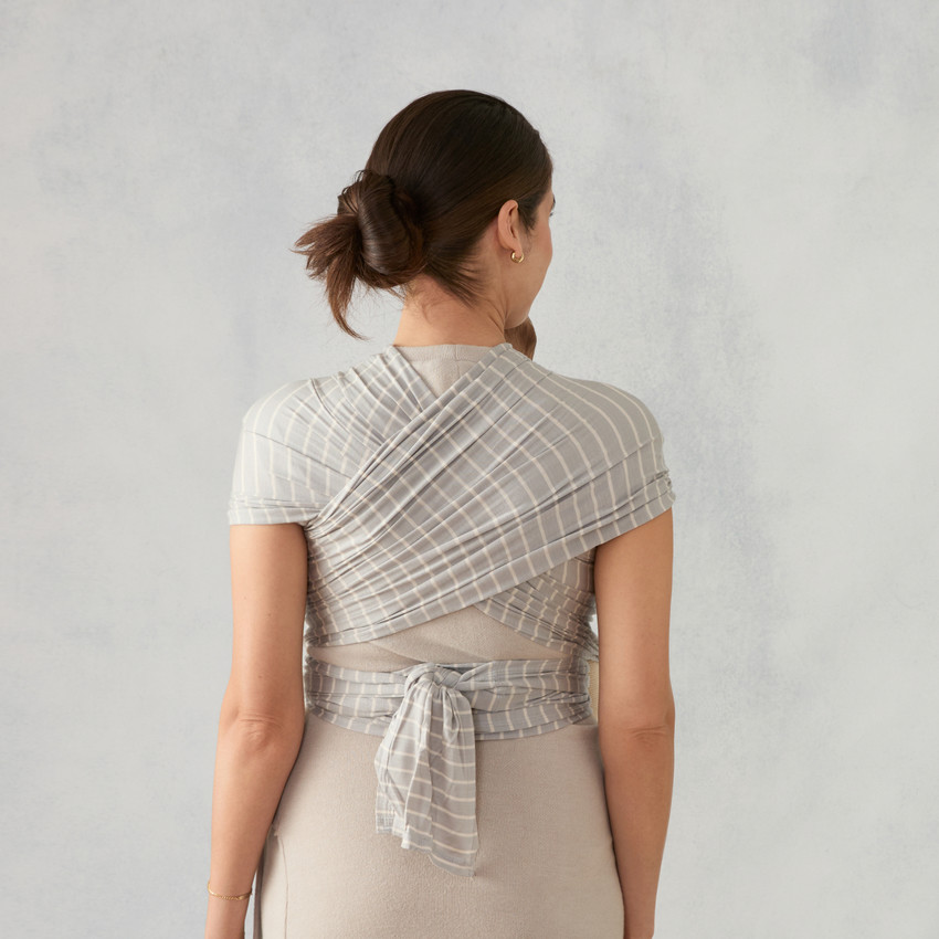 Écharpe de portage en tricot Aura grey stripes 
