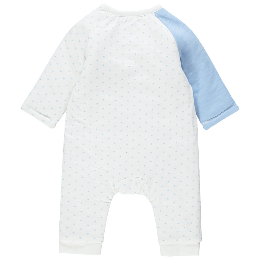 Combinaison longue en maille slub patch étoile Smiley Baby 