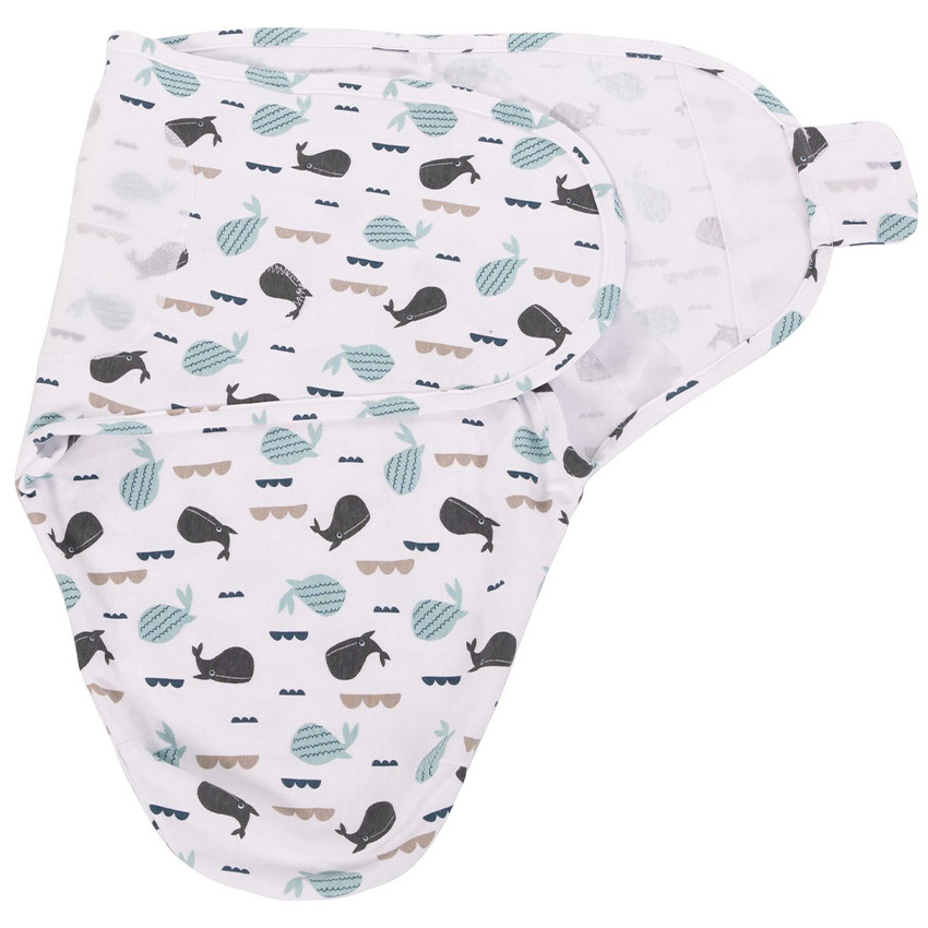 Couverture d'emmaillotage Baleines Ocean  