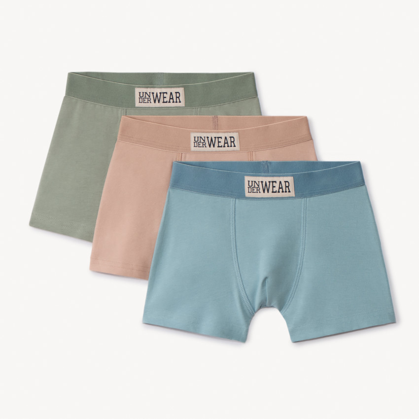 Lot de 3 boxers unis pour garçon