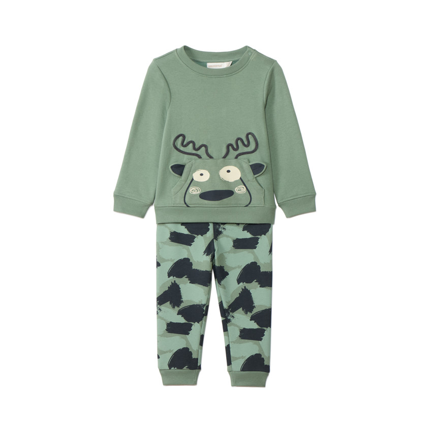 Ensemble jogging ludique à motif animal pour bébé garçon
