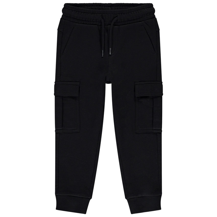 Jogging molleton uni à poches cargo pour garçon 