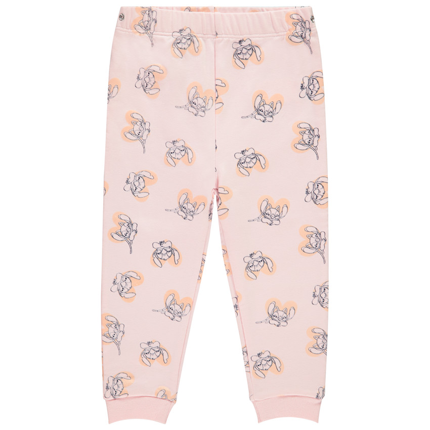 Pyjama 2 pièces en molleton Stitch Disney pour bébé fille avec finitions différentes selon l'âge 