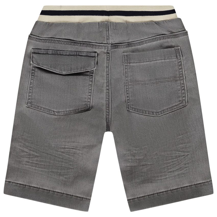 Bermuda effet jean avec taille fantaisie élastiquée pour garçon 