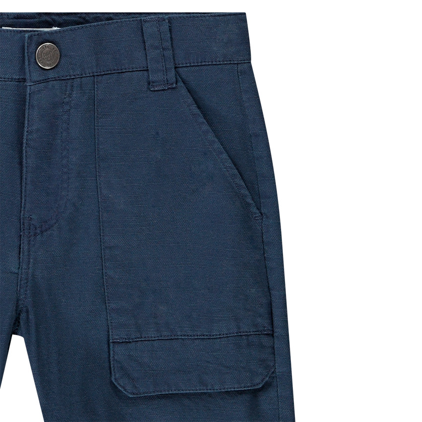 Bermuda multi-poches uni pour garçon 