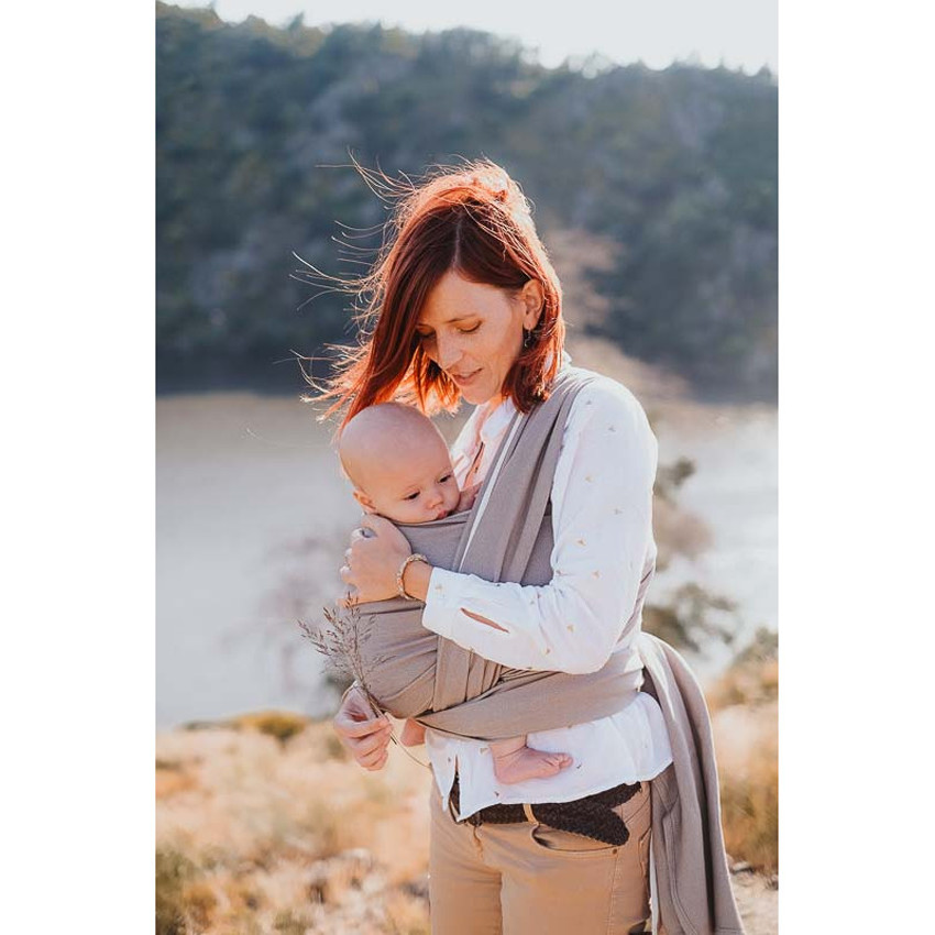 Écharpe de portage 4m60 - Gris vintage 