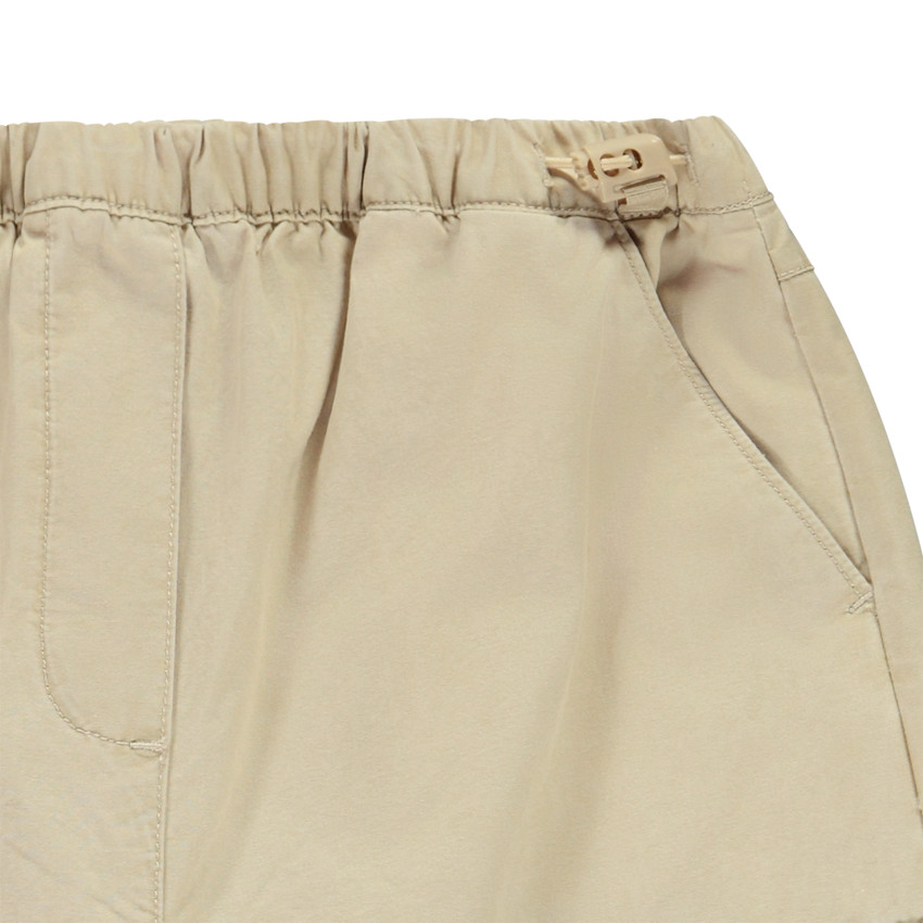 Pantalon uni en toile effet cargo pour fille  