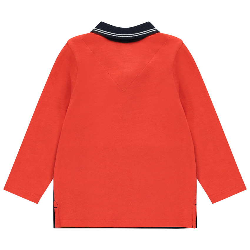 Polo manches longues tricolore pour enfant garçon 