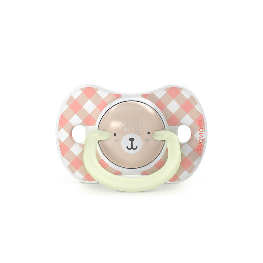 Lot de 2 sucettes silicone SX Pro 6-18M Wild&Free jour/nuit rose 