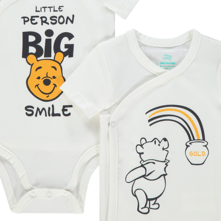Lot de 2 bodies manches courtes Winnie l'ourson Disney 