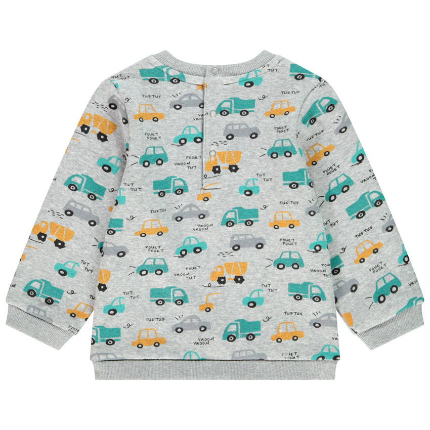 Sweat en molleton imprimé voiture pour bébé garçon 