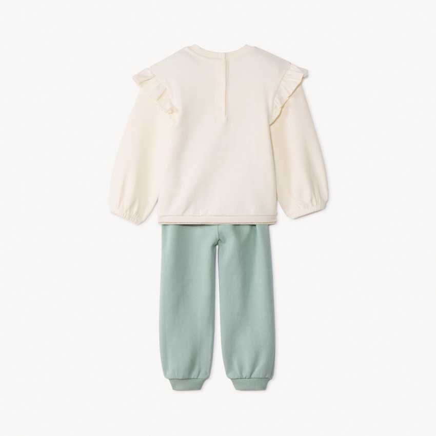 Ensemble sweat + jogging fantaisie pour bébé fille 