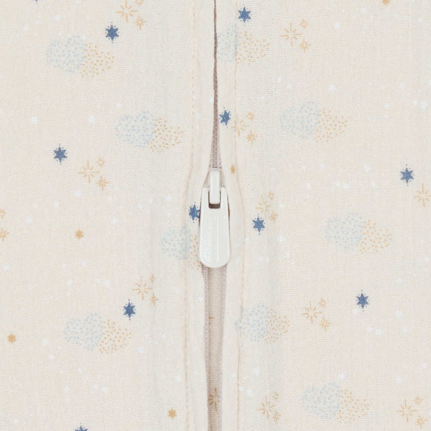Gigoteuse sans manches en gaze de coton imprimé étoiles TOG 0,5 - Bande de Rêveurs 